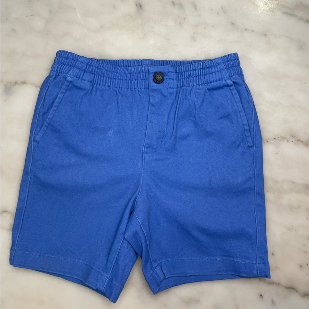 Janie and Jack blue twill pull on Shorts boys size 5